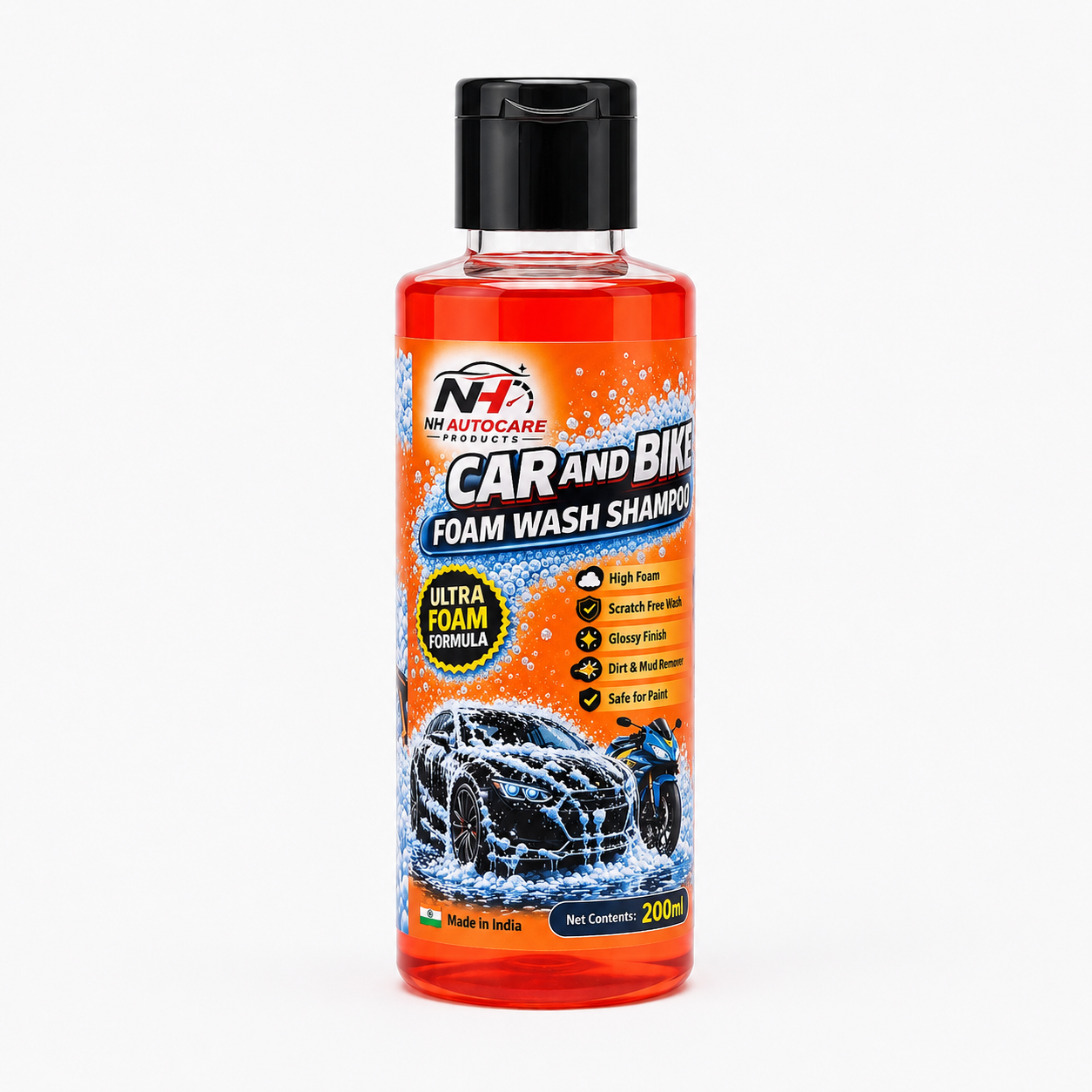CAR AND BIKE FOAM WASH SHAMPOO 200ml